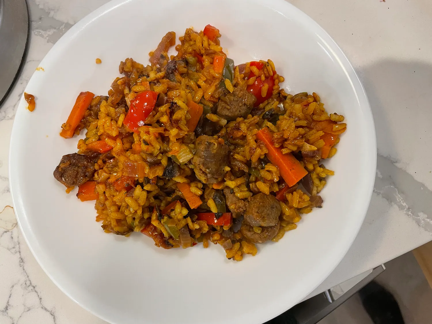 Paella on a plate