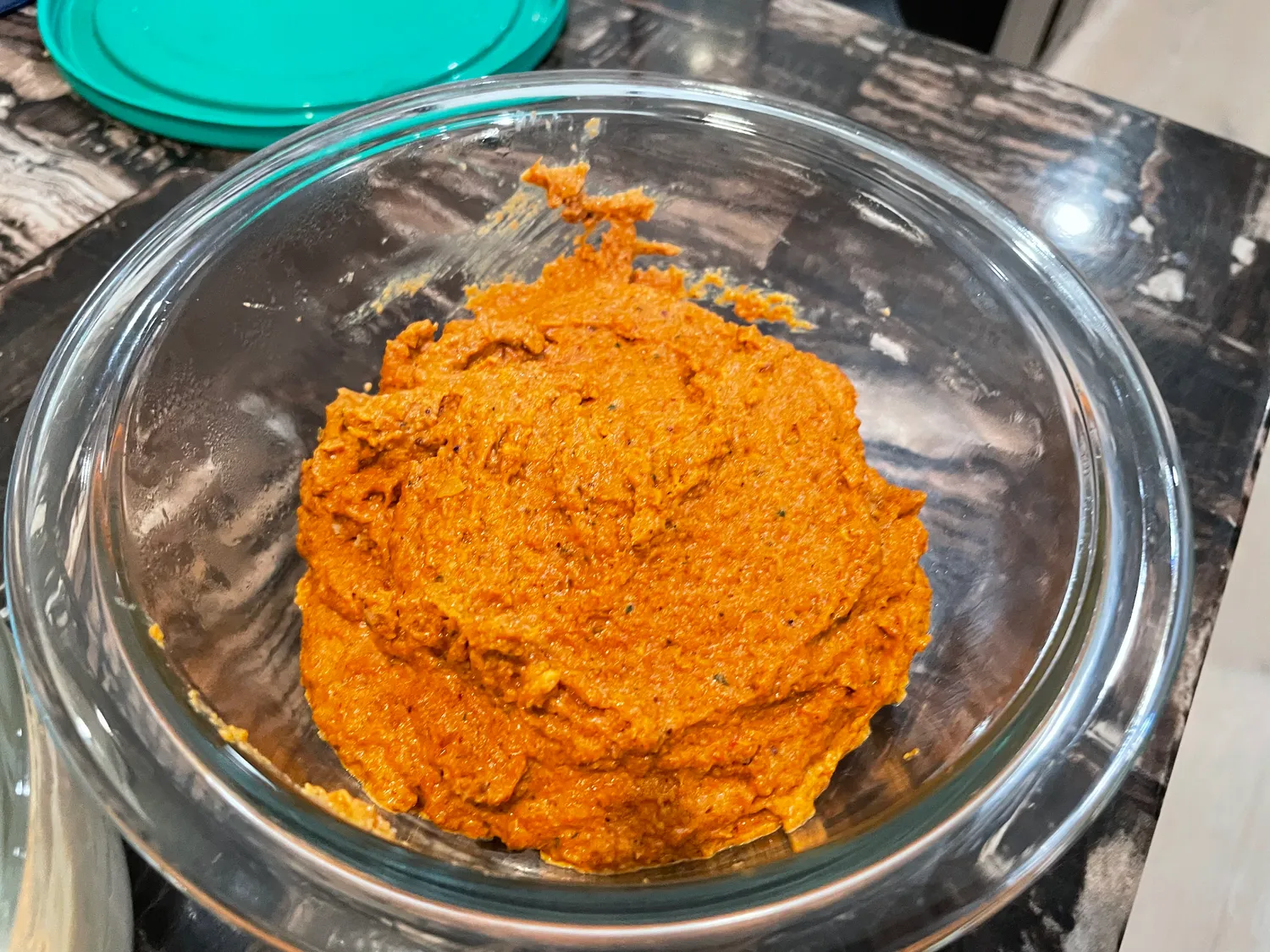 A thick red pepper mezze