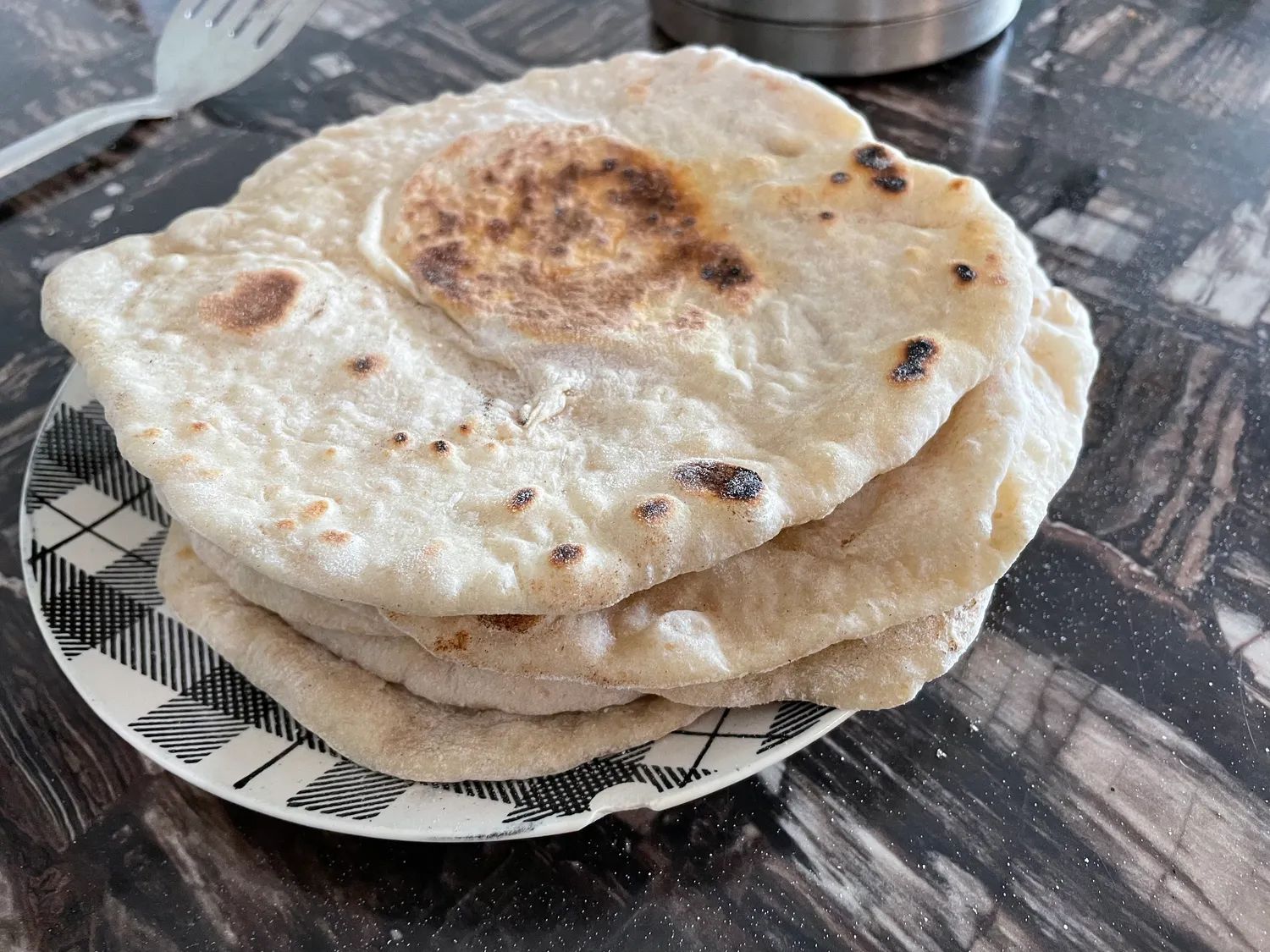 Stack of pita bread